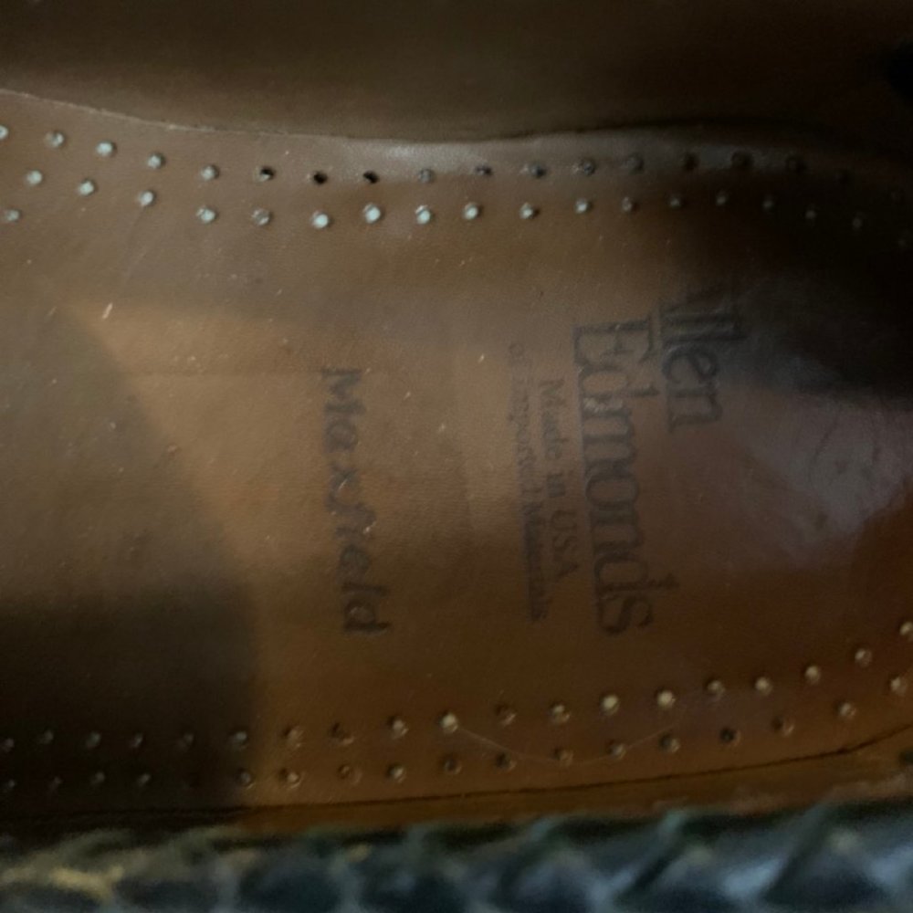 Allen Edmonds Maxfield Tassel Penny Loafers Handsewn Calfskin Black Size 10 - Picture 3 of 6